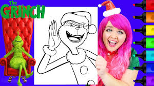 Coloring pages information title : Coloring The Grinch Mean Santa Claus Christmas Coloring Page Prismacolor Markers Kimmi The Clown Youtube
