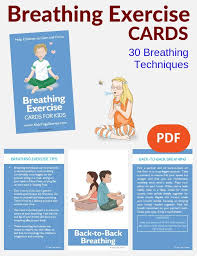 Breathing Exercise Cards For Kids Card Workout Yoga For Kids Exercise Cards Kids