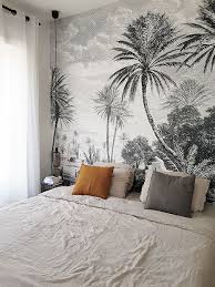 Papier peint panoramique, summum du raffinement. Tete De Lit En Papier Peint 20 Inspirations D Architectes D Interieur Qui Vont Vous Faire Rever Blog Au Fil Des Couleurs Papiers Peints Et Decors Muraux