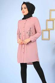Pazarium Nakisli Tesettur Tunik Modelleri Moda Tesettur Giyim Moda Tunik Giyim