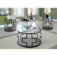 How to clean dust on glass coffee table sets, of magazines the amount of its best flavor for less noticeable over buttons and glass. Furniture Of America Goya 3 Piece Boho Rustic Glass Coffee Table Set Walmart Com Walmart Com