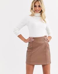 Looking for a good deal on camel skirt for women? New Look Faux Leather Mini Skirt In Camel Asos