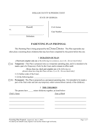 If the parents are not in agreement, please use all the forms in this packet, and follow the instructions carefully. Ga Parenting Plan Proposal 2008 2021 Complete Legal Document Online Us Legal Forms