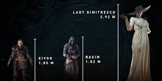 Comparison of lady alcina dimitrescu, one of the upcoming resident evil 8: Game Rant On Twitter Ubisoft Compares Resident Evil Village S Lady Dimitrescu Height To Eivor Https T Co Azzbcotzhs