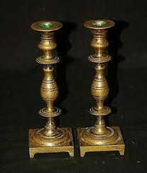 Your antique brass candle holder stock images are ready. Old Vintage Pair Brass Candlestick Candle Holders Square Base Home Mantel Decor Ebay