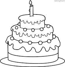 Supercoloring.com is a super fun for all ages: Blank Three Tier Birthday Cake Coloring Page Coloringall