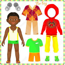 Voir plus d'idées sur le thème dessin, dessin garçon, fond d'écran téléphone. Poupee De Papier Avec Un Ensemble De Vetements A La Mode Garcon Africain Mignon Modele Pour La Coupe Clip Art Libres De Droits Vecteurs Et Illustration Image 27292990