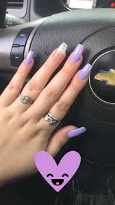 Why not try something a little different next time you go to get a manicure? Coffin Pastel Purple Acrylic Nails Novocom Top