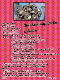 Almond Chocochips Cookies Resepi Cookies Red Velvet Cookies Almond Cookies