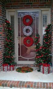 Exterior Lovely Front Porch Christmas Decorations Wonderful Red And Front Door Christmas Decorations Christmas Door Decorations Outdoor Christmas Decorations
