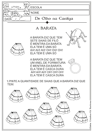 Cantiga A Barata Diz Que Tem Atividade Folclore Educacao Infantil Cantiga A Barata Jpg 1 131 1 600 P Atividades De Musica Para Criancas Cantigas De Roda Infantil Letras De Musicas Infantis