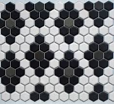 Black And White Penny Tile Designs White Black Gray Matte Glazed Hex Tile Pattern Diamonds Penny Tiles Bathroom Floor Glass Tile Design White Bathroom Tiles
