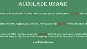Accolade How To Pronounce Accolade With Phonetic And Examples Youtube