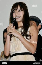 Japanese model Eri Aoki attends a stage greeting during an opening day for  the horror film "Isn't anyone alive?" in Tokyo, Japan,