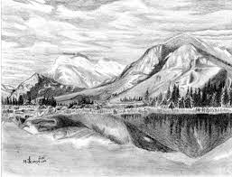 Image Result For Landscape Drawing Landscape Pencil Drawings Landscape Drawings Mountain Drawing