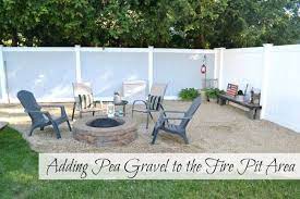 If space is an issue, make this tabletop version. Adding Pea Gravel To The Fire Pit Area Fire Pit Landscaping Backyard Fire Outdoor Fire Pit