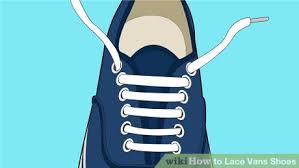 Starting from the bottom eyelet, thread the left end of the shoelace downward through the left eyelet. How To Lace Vans Shoes How To Lace Vans Vans Shoes Ways To Lace Shoes