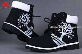 Black And White Timberlands Timberland 6 Inch Boots For Mens Tree Logo Print Black White 80 00 Timberland Boots Black Timberland Boots Mens Timberland 6 Inch Boots