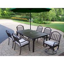 Have To Have It Oakland Living Rochester 67 X 40 In Patio Dining Set With 2 Swivel Chairs And Cantilever Um Patio Furnishings Patio Dining Set Oakland Living