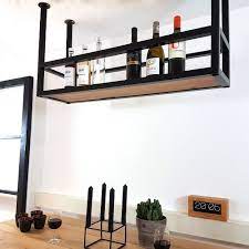 hoe vinden jullie dit nieuwe stalen bar rek flessenrek voor boven een bartafel of boven je kookeiland gemaakt van zwart keuken rekken rekken keuken ontwerp
