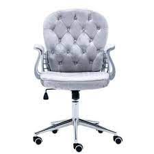 You can purchase our office chairs online, which are available in standard colours such as black, white, grey and even vibrant colours such as red, purple, orange, yellow, etc. Silver Grey Crushed Velvet Fabric Home Office Chair Swivel High Adjustable Computer Desk Chairs Graceful Reception Chairs Grey In Kinnegad Westmeath From Coolik