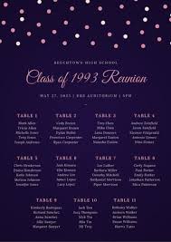 Purple And Pink Sparkly Seating Chart Templates By Canva