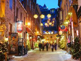 Christmas And The Holiday Season Le Petit Champlain Vieux Quebec Ville De Quebec