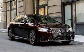 Download Wallpapers Lexus Ls 2018 Awd 500ls Business Class Luxury Car Burgundy Ls Japanese Cars Lexus Besthqwallpapers Com Lexus Ls Lexus Japanese Cars