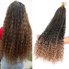 It was fun, we should do it more often. 22 Bohemian Crochet Box Braids With Curly Ends Crochet Braiding Hair Extensions Ebay