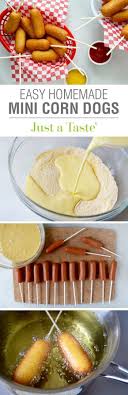 Easy Homemade Corn Dogs Recipe Fair Food Recipes Food Recipes