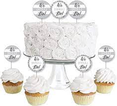 Toppers vary in size but are approximately 3 across and are affixed to food grade stakes that will be either white or wooden picks. Amazon Com Big Dot Of Happiness We Still Do Wedding Anniversary Dessert Cupcake Toppers Anniversary Party Clear Treat Picks Set Of 24 Toys Games