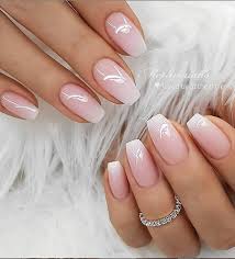Ombre Nail Designs With Glitter Nail And Manicure Trends Gradient nail art and silver glitter nail art designed in french tips.