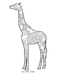 Giraffe animal coloring pages for adults. Best Free Animal Mandala Coloring Pages Pdfs To Download
