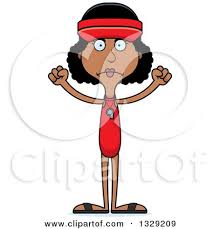 Although the short, fat character calls the other one babbit, the tall, skinny one never addresses his partner by name; Cartoon Angry Tall Skinny Black Woman Lifeguard Posters Art Prints By Interior Wall Decor 1329209