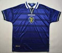 Die schottland trikots für die em 2021 werden von adidas hergestellt. Schottland Trikot Scotland Jersey Heim Home 1998 In Xxl Von Umbro Kurzarm Ebay