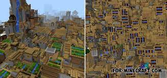 You can take a challenge and try to live in creeper lands that are full of enemies or live in peace in castle counties guarded by villager warriors. More Villages Mod For Minecraft Pe