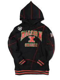 Malcolm X College Frankenstein 92 Stitch Hoodie Black Red Stitch Hoodie Spring Outfits College Black Hoodie