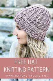 How To Knit A Hat With Straight Needles Knit Beanie Pattern Mens Hat Knitting Pattern Knitting Patterns Free Hats