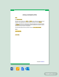 Official Statement Letter Template Google Docs Word Apple Pages Template Net