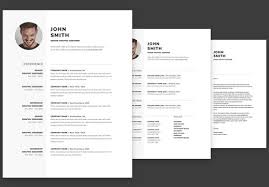 minimal contemporary resume and cover