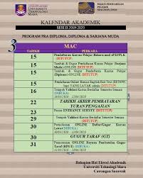 ** kalendar akademik adalah tertakluk kepada pindaan (sekiranya ada). Mpp Uitm Sarawak Bismillahirrahmanirrahim Assalammualaikum Wbt Kalendar Akademik Uitm Sesi Ii 2019 2020 Makluman Buat Para Pelajar Uitm Cawangan Sarawak Berikut Adalah Lampiran Kalendar Akademik Bagi Bulan Mac Bagi Sesi Ii