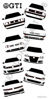 Vw Gti Mk1 To Mk8 Volkswagengolfmk1custom Golf Gti Tunning Autos Y Motocicletas Tatuajes De Coche