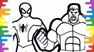 Ready to fight hulk coloring page. Spiderman Coloring Pages Hulk Coloring Pages How To Color Superhero Avengers Coloring Youtube