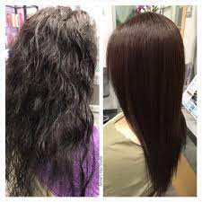 Before After Japanese Hair Straightening With Free Trim For Curly Hair Japanese Hairstyle Hair Studio Japanese Hair Straightening
