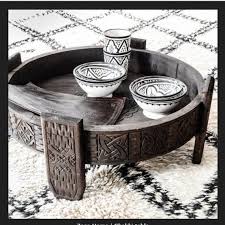 Wood Antique Indian Handmade Chakki Table Coffee Table Wood Grinder Table Handcrafted Of Metal And Mango Wo In 2020 Handmade Coffee Table Moroccan Decor African Decor