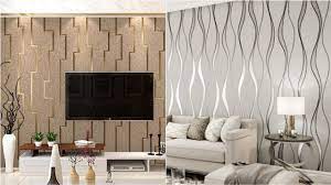 The subtileness of the stipes, soften the design of this wall, so it is. 100 Modern Living Room Wallpaper Design Ideas Home Interior Wall Decorating Ideas 2021 Id Max Houzez