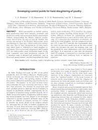 1 sistem jaminan mutu halal rini hustiany. Pdf Developing Control Points For Halal Slaughtering Of Poultry
