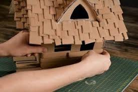 Witch House Using Cardboard Witch House Cardboard Crafts Cardboard