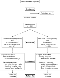 Esophagectomy and restoration of gastrointestinal continuity are complex and challenging procedures. Non Placement Versus Placement Of A Drainage Tube Around The Cervical Anastomosis In Mckeown Esophagectomy Study Protocol For A Randomized Controlled Trial Trials Full Text