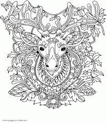 Have i missed your favourite free christmas colouring page for adults? Reindeer Adult Coloring Christmas Pages Coloring Pages Printable Com
